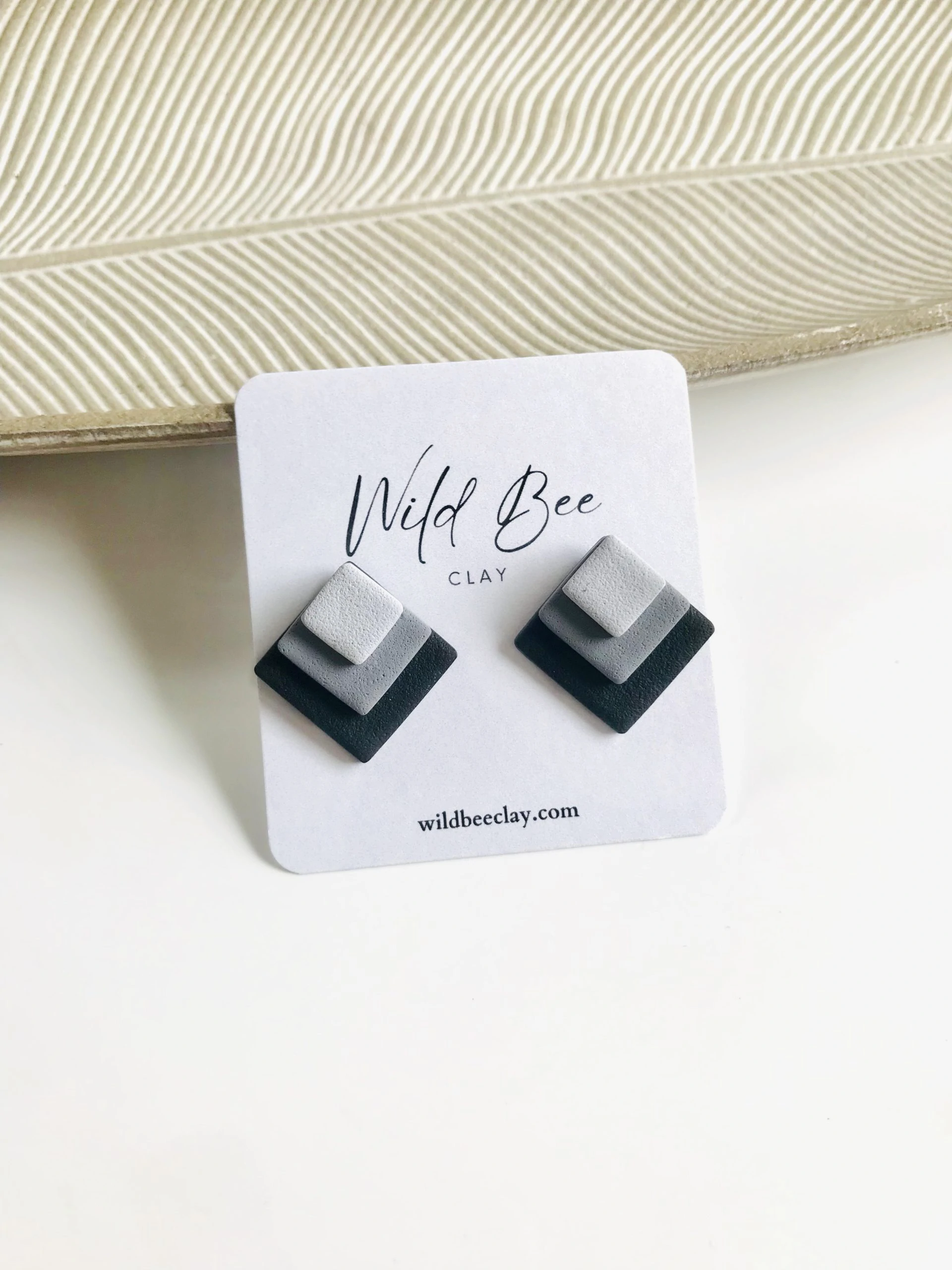 Black Tones Square Studs 2 Black tones squares 2