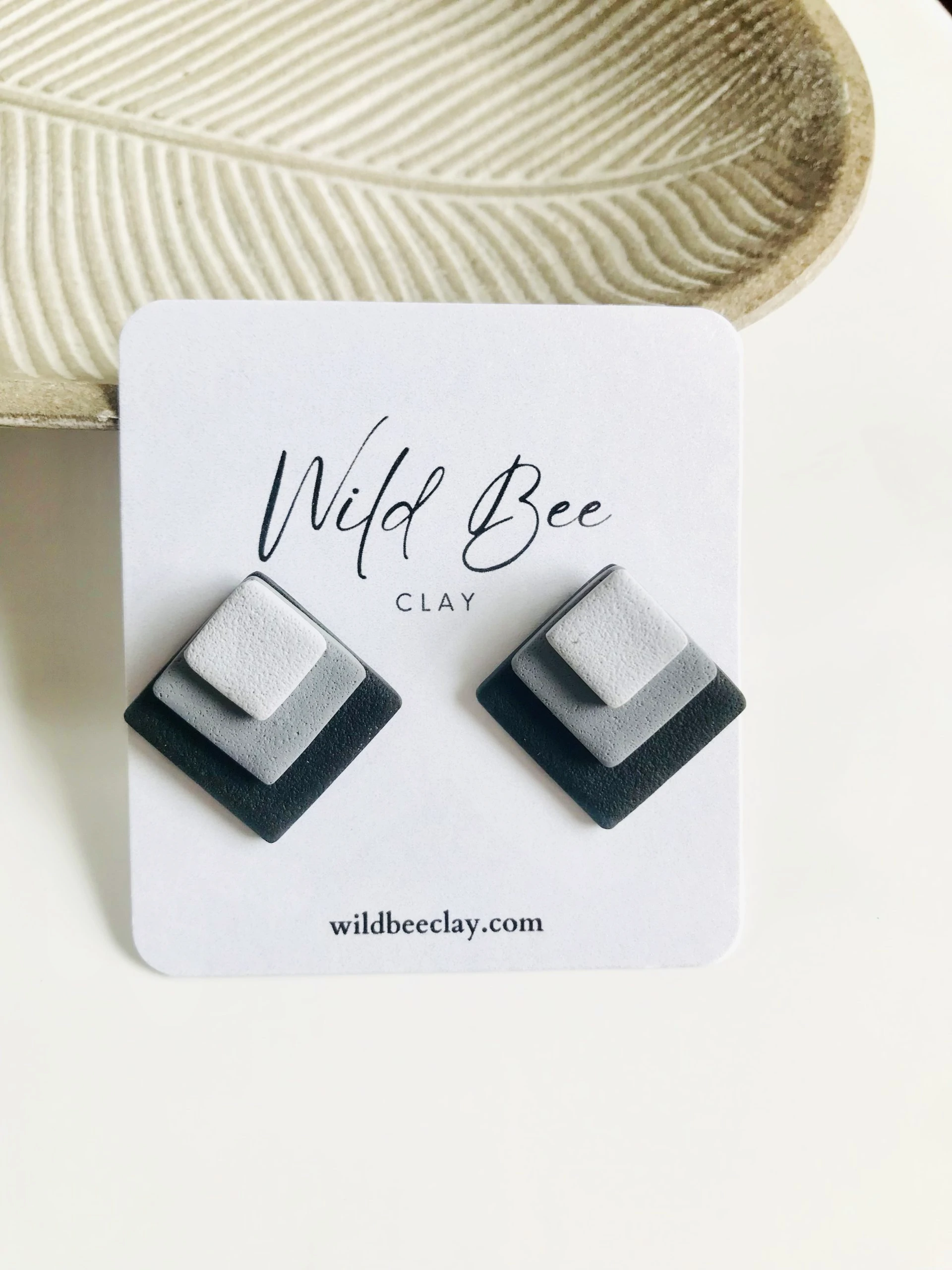 Black Tones Square Studs 3 Black tones squares 3