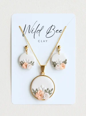 Cute Charm Floral Jewellery Set