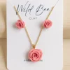 Pink Rose Jewellery Set 4 Pink Rose Jewellery Set