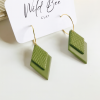 Gimmy Hoops Earrings Olive Green