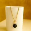 Natural Stone Beads-Black jewellery Set 6 Natural Stone Beads Black Necklace scaled