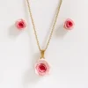 Pink shaded Rose Jewellery Set 2