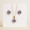 Purple Shades Flower Jewellery Set 10 purple shades flower jewellery set