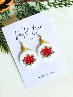 Snow Ball with Poinsettia