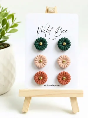 Daisy Stud Earrings-Set 2