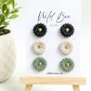 Daisy Stud Earrings-Set 1 2 Three Daisy Set 2 new