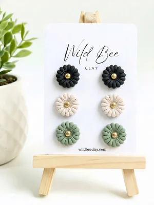 Daisy Stud Earrings-Set 1